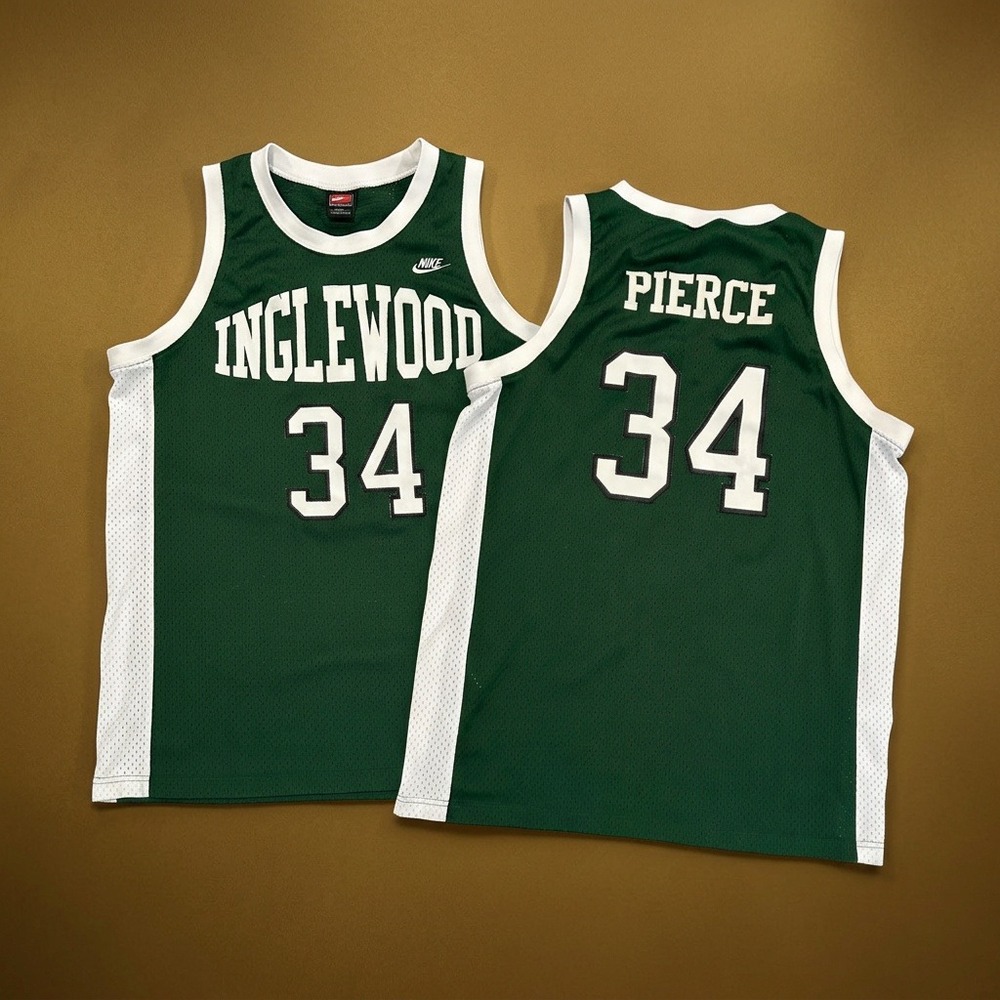 Vintage Nike Paul Pierce Inglewood High School Jersey 34 TAG Series Large Green